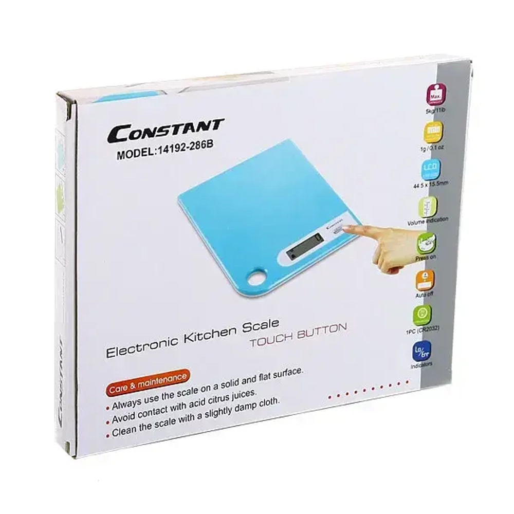 Весы кухонные электронные «Constant» до 5 кг (точн.1гр) 14192-286В