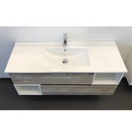 Comforty. Тумба-умывальник Турин-120 дуб бежевый с раковиной Comforty 9120E
