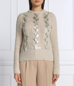 Хлопковый свитер felin Marella SPORT - кремовый(33662727)