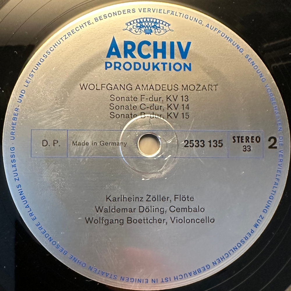 Моцарт - Сонаты KV 10-15 (Германия 1973г.)