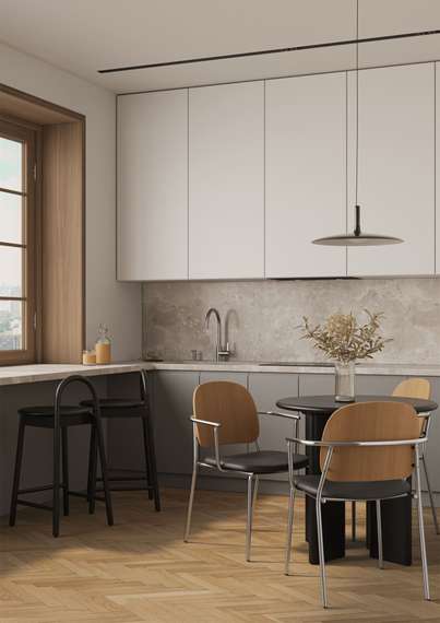 Полубарный стул Circle 65 см, черный