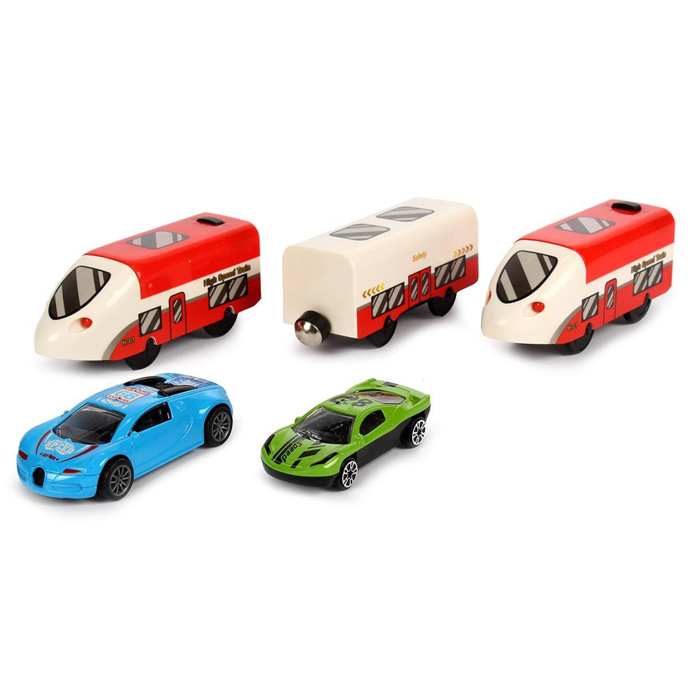 Железная дорога (78х72см) "Городская среда" конструктор (67 дет;свет,звук,на батар.)