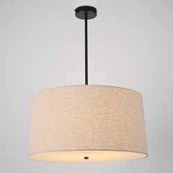 Подвесной светильник RH ROUND Linen Shade Pendant