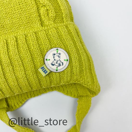 Шапка зимняя "Дино" Лайм