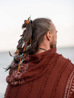 Накидка-пончо с капюшоном Tribal (терракот)