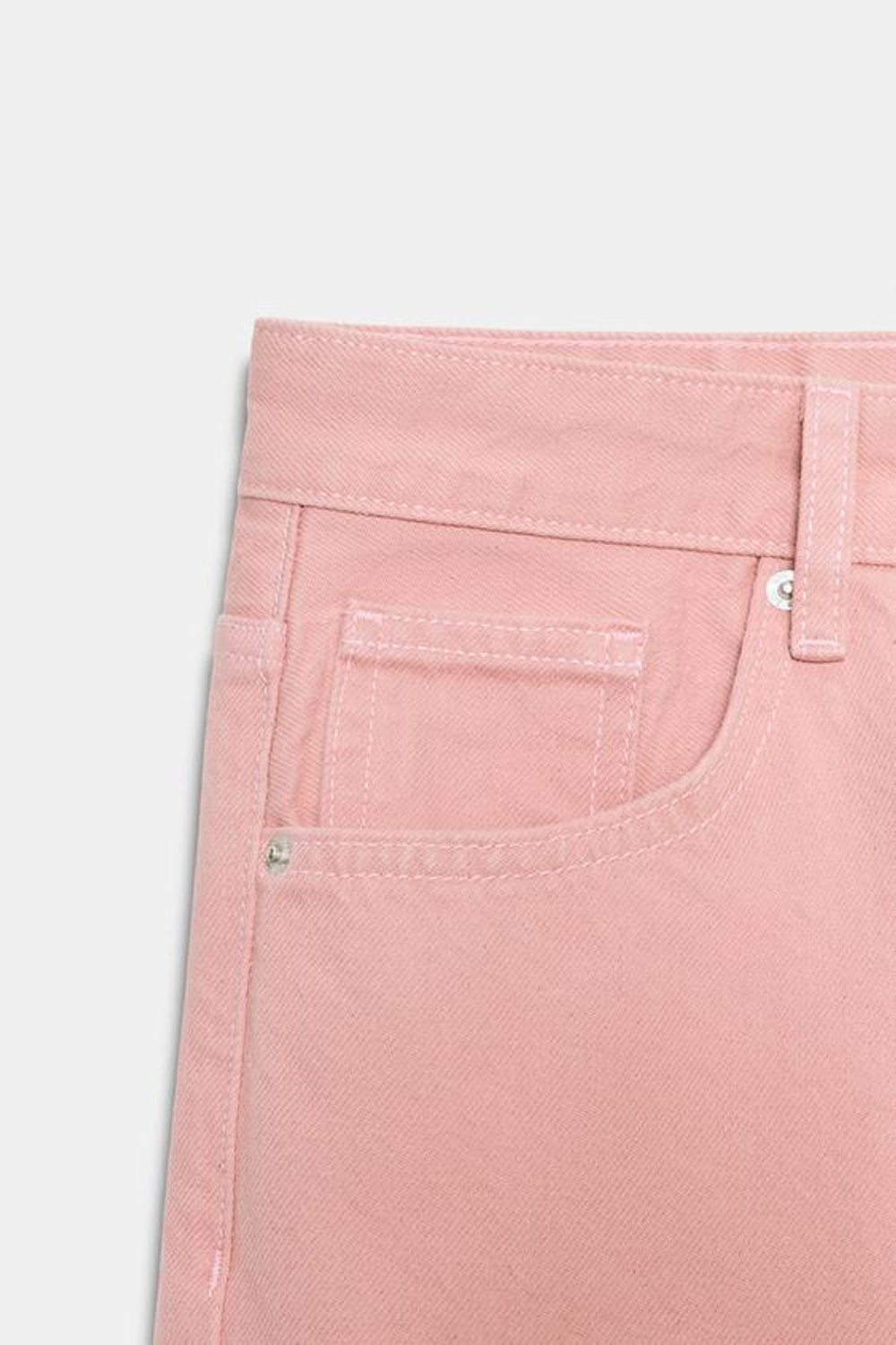 ZARA ДЖИНСЫ TRF LOOSE С НИЗКОЙ ПОСАДКОЙ И ОТВОРОТАМИ, РОЗОВЫЙ