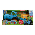 Каталка "Синий трактор" с прицепом + корова 20 песен, фраз, звуков, в коробка HT1471-R-WOD (Умка)