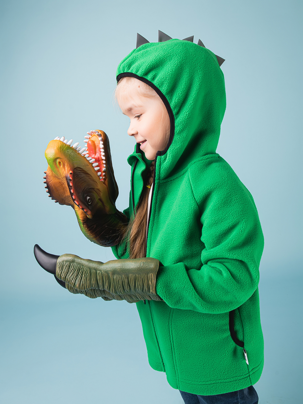 Толстовка флисовая "Дино" зеленый