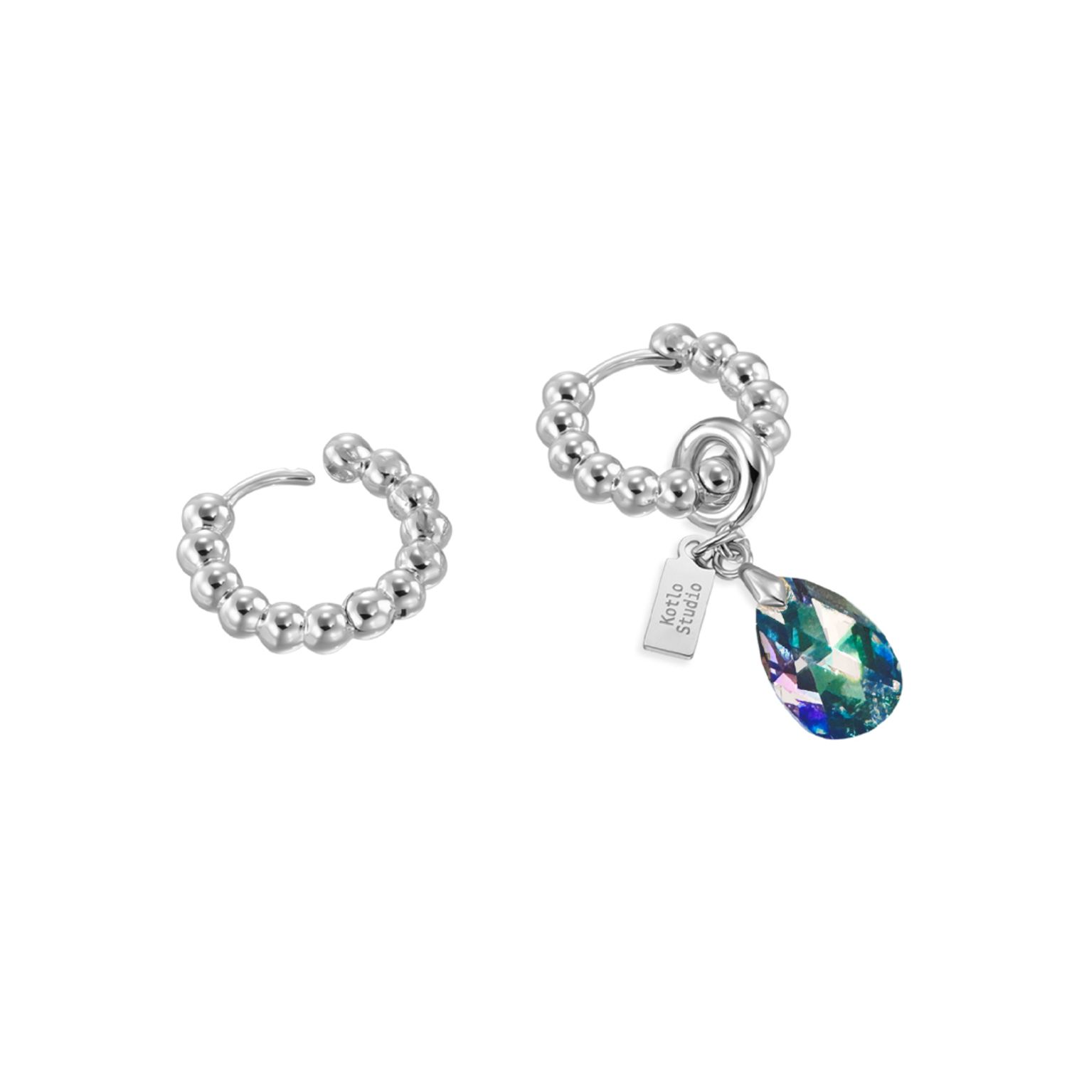 Серьги Drop Silver-Holographic Earrings