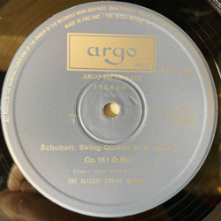 Винтажная виниловая пластинка LP The Allegri String Quartet, Franz Schubert Шуберт, String Quartet In G Major, Op. 161 D887 (Нидерланды 1980)