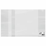 Обложка ПВХ для тетрадей и дневников, ЮНЛАНДИЯ, с закладкой, 110 мкм, 210х350 мм, штрих-код, 229307