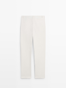 Massimo Dutti Брюки из льна, экрю