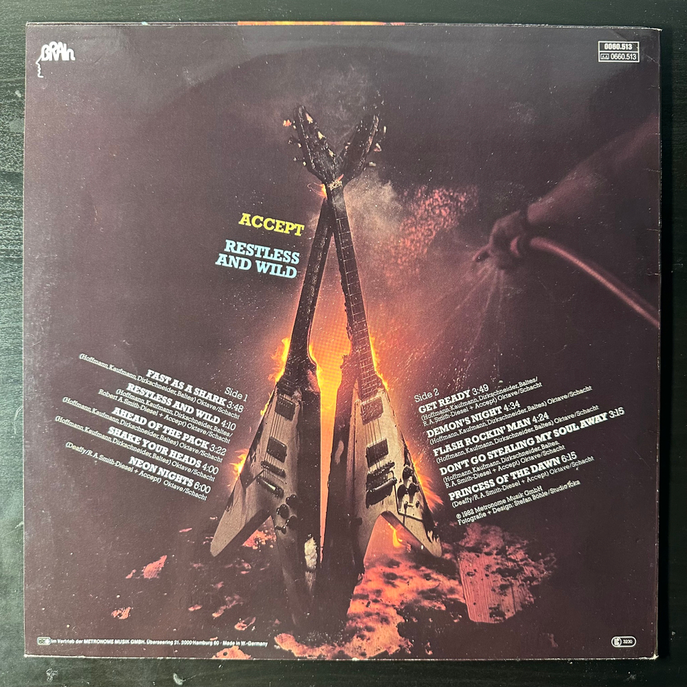 Accept ‎– Restless And Wild (Германия 1982г.)
