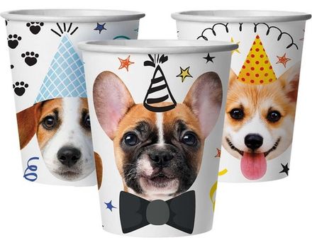 Стаканы "Собачки в колпаках" 6 шт 250 мл