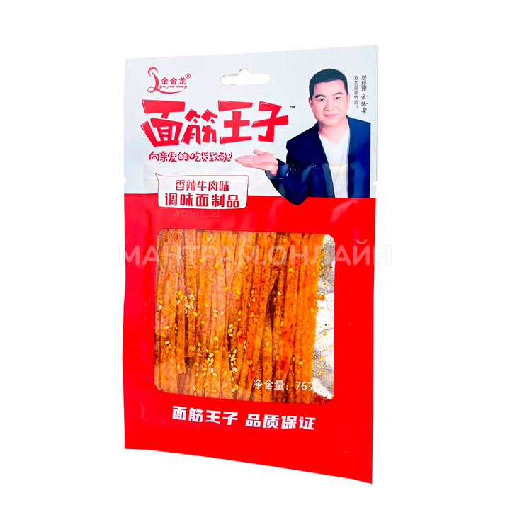 АКЦИЯ Снек острый пряный Yu jin long Latiao латяо полоски с кунжутом (красный) 76 г