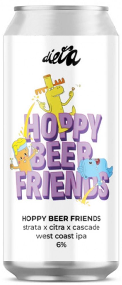 Пиво Диета Хоппи Бир Френдс: Страта, Цитра, Каскад / Dieta Hoppy Beer Friends: Strata, Citra, Cascade 0.45 - банка