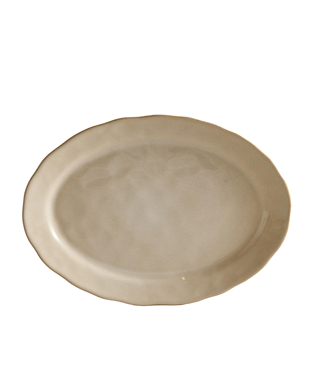 Zara Home блюдо сервировочное из каменной керамики, цвет кремовый, 39 см