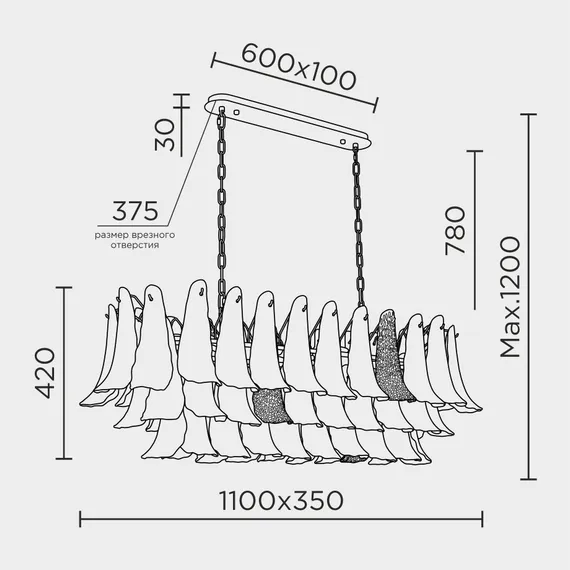 Подвесная люстра MODELUX premium ML.6777.16P GD