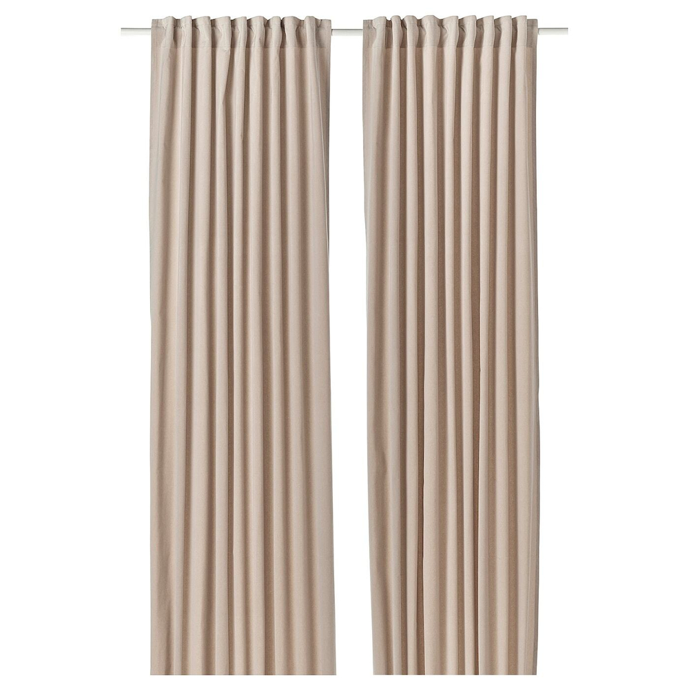 IKEA SANELA  (ИКЕА САНЕЛА)  -  Штора, 2 шт, на ленте/светло-бежевый, 140x300 см