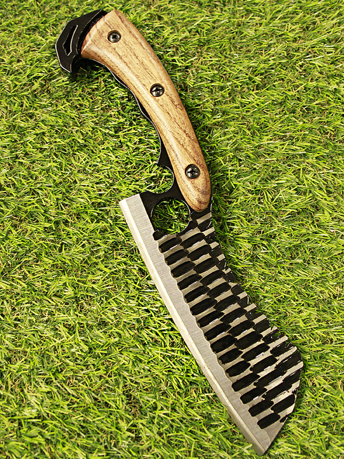 Нож-тяпка "ЛОФТ с кольцом", сталь ст65Г