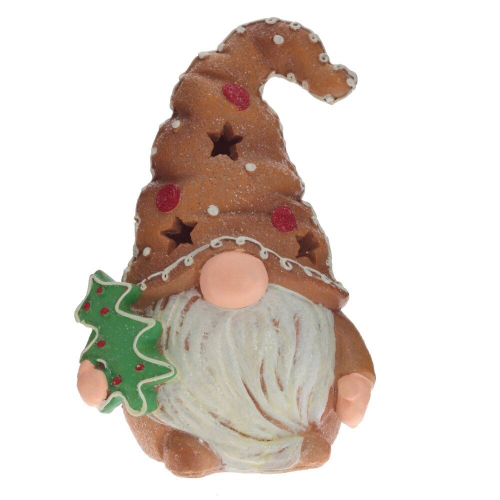 GAEM Фигурка декоративная с подсветкой "Пряничный Гном", L13 W8,5 H19,5 см, 2в. (LR44 2 шт)