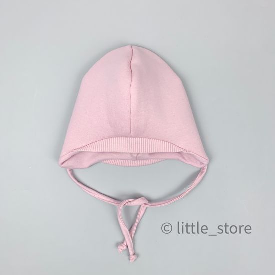 Шапочка из футера с начесом "Simple" Розовая