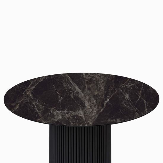 Обеденный стол Elan диаметр 100 круглый. стальная ножка и керамическая столешница