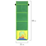 Кармашки-органайзер в шкафчик для детского сада ЮНЛАНДИЯ на резинке, 5 карманов, 21х68 см, "Crocodile", 270413