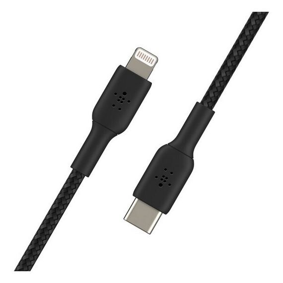 Кабель Belkin Boost Charge Braided USB-C/Lightning, 2 м, черный (CAA004bt2MBK)