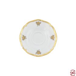 Кофейный сервиз мокка Queen's Crown Золотая роза на 6 персон 15 предметов