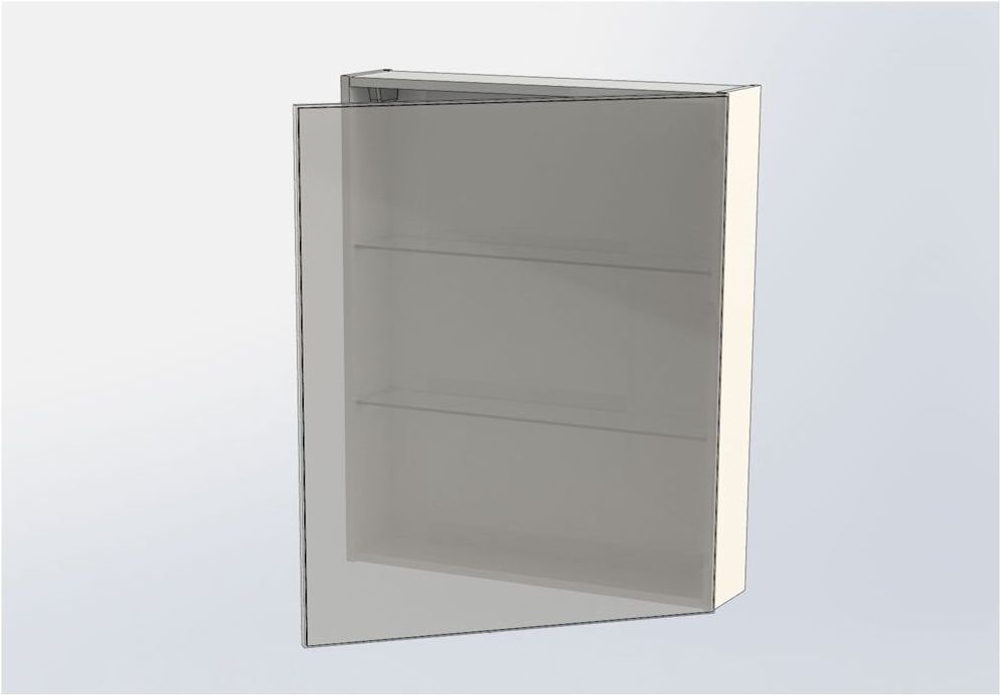Зеркало-шкаф Aquanet Алвита 70 серый антрацит
