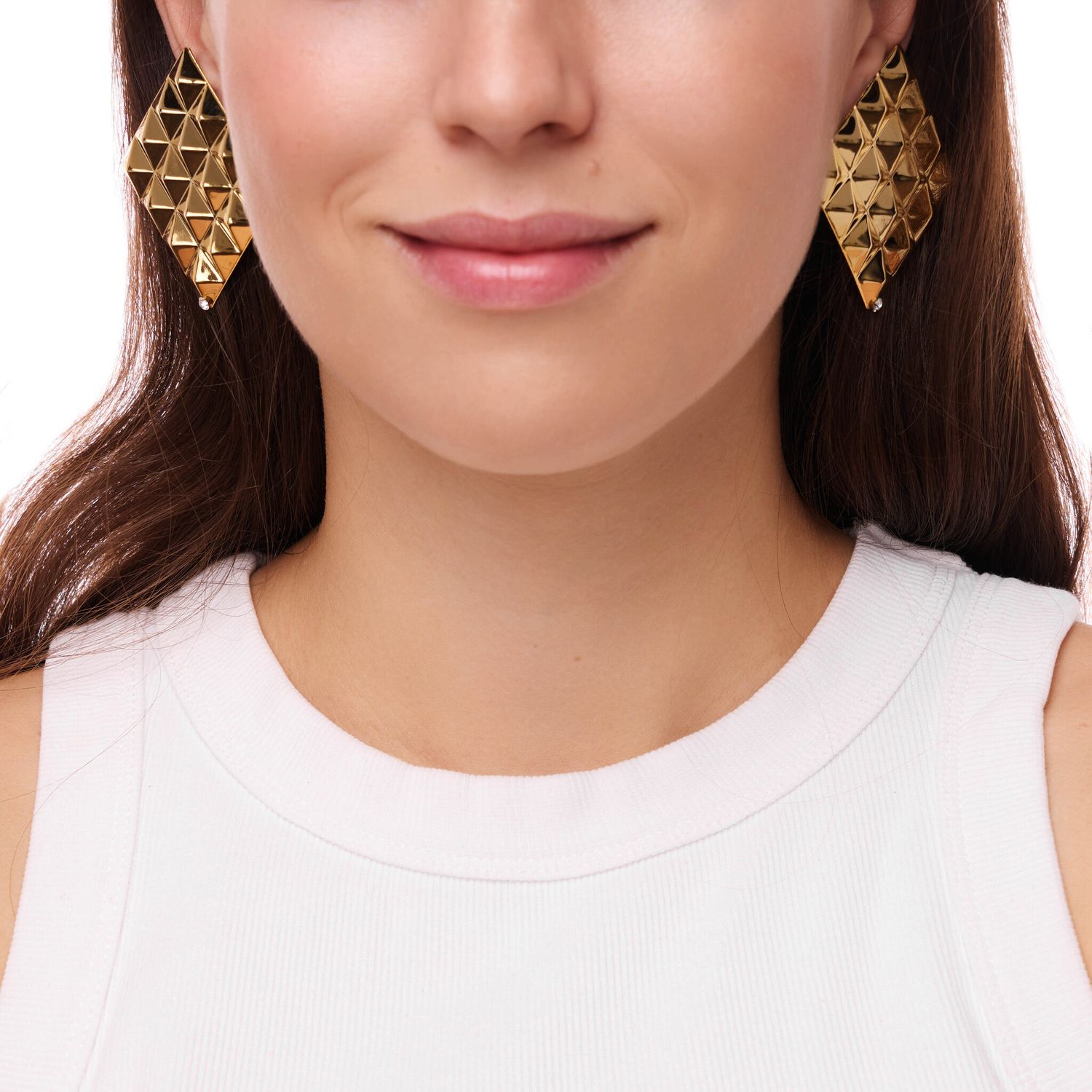 Серьги Gold Square Shaped Earrings
