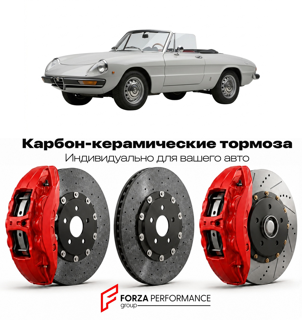 Карбон-керамическая тормозная система для Alfa Romeo Spider I 1994-2006 Альфа Ромео