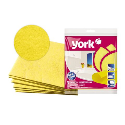 Йорк Салфетки хозяйственные 3 шт. *20*54