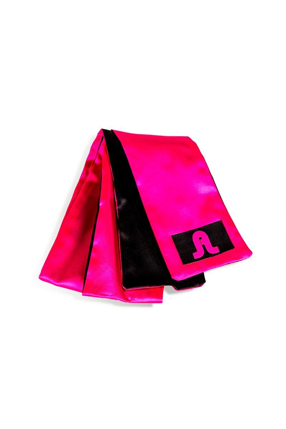 Черно-розовая атласная повязка на глаза Satin Sash (Цвет: черный с розовым)