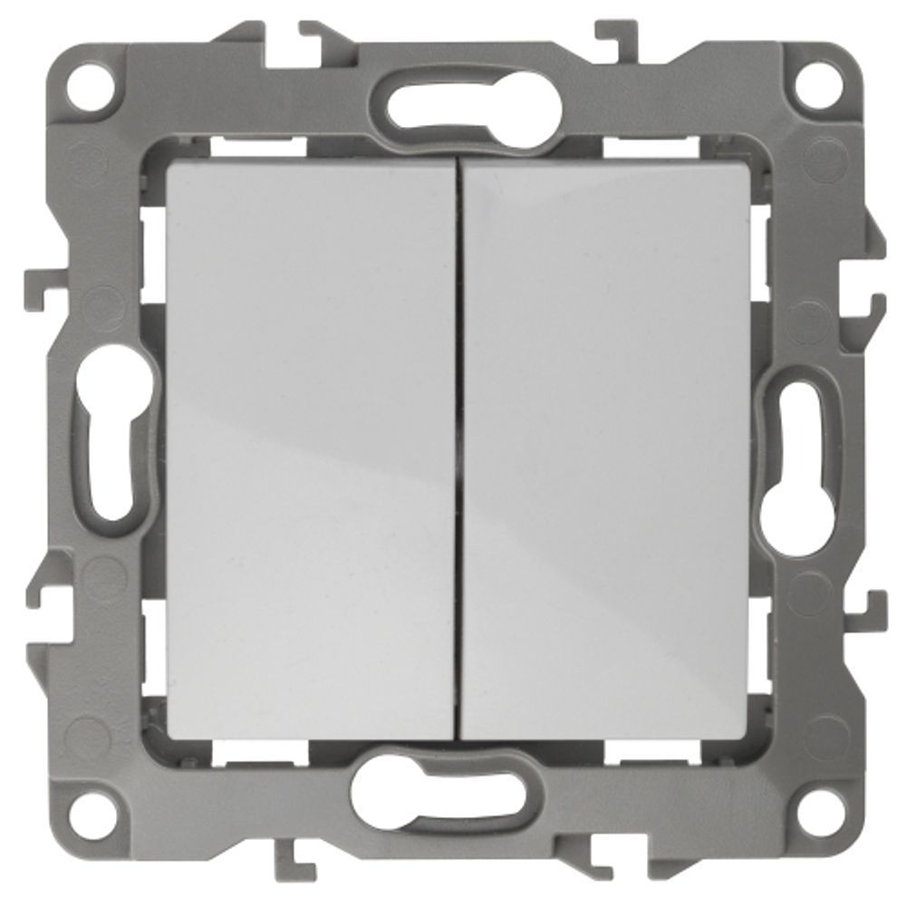 Переключатель ЭРА Серия 12 12-1112-01 перекрёстный двойной, 10АХ-250В, белый