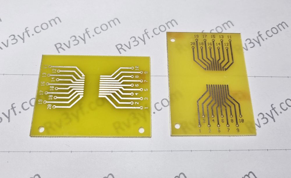 Плата-Переходник для распайки SOIC20 (SO-20). цена за 1 шт.