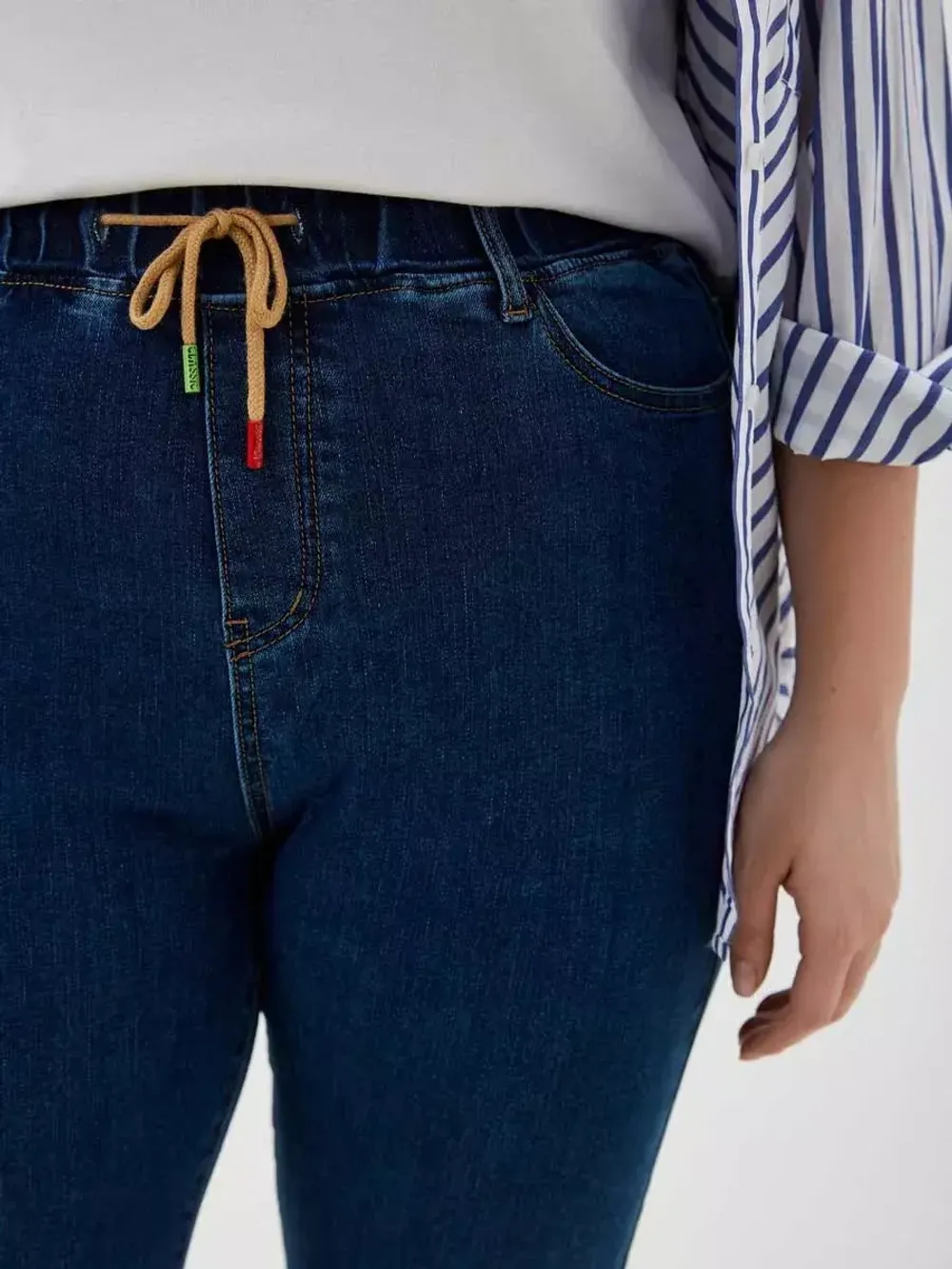 Джинсы на резинке больших размеров