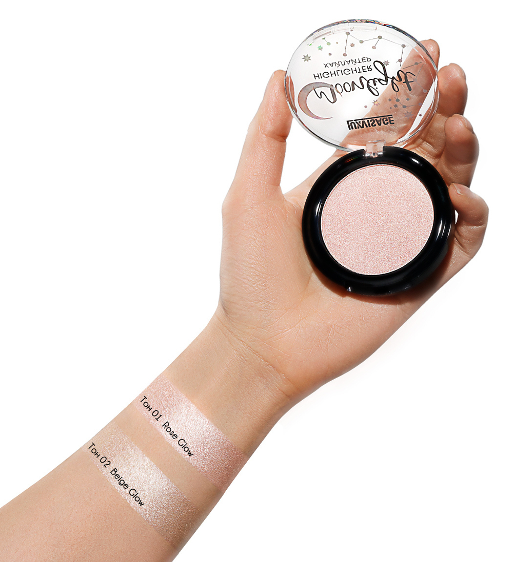 LUX VISAGE Хайлайтер компактный "MOONLIGHT" тон 02 BEIGE GLOW