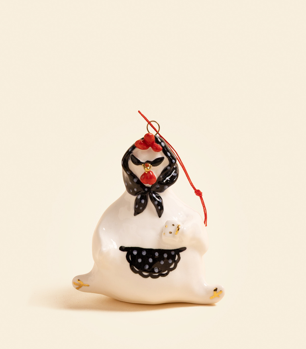 Ёлочная игрушка – Курица в платке | Александра Маврина