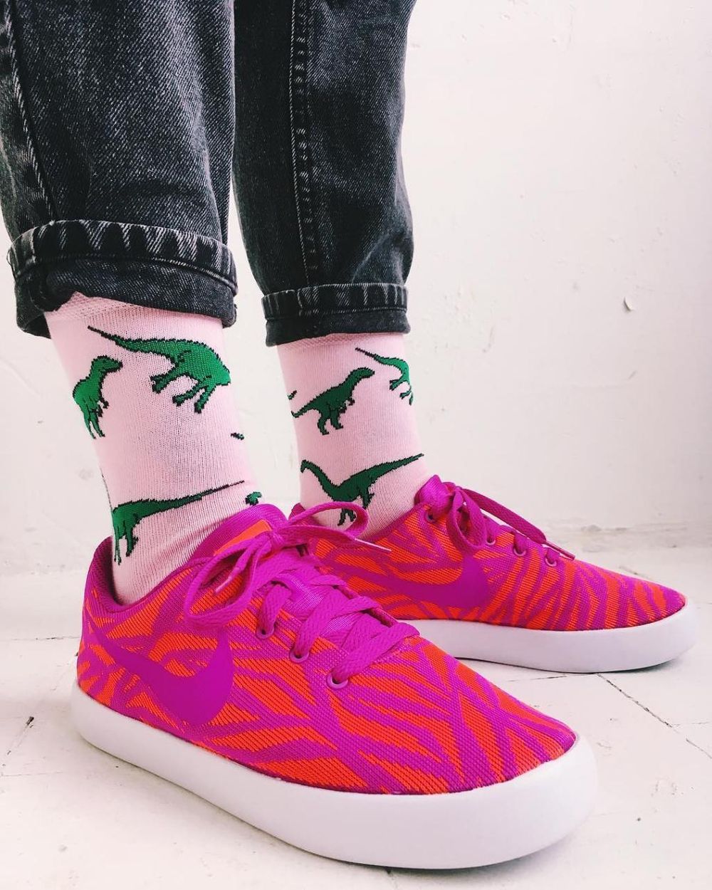 Носки Динозавровые Розовые