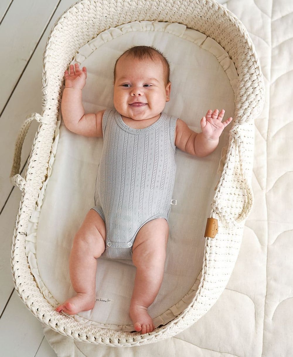 Комплект боди "Молоко/Жемчуг" из ажурного хлопка 0+