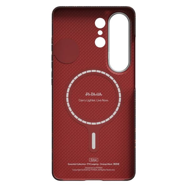 Чехол Pitaka Edge Case для Samsung S26 Ultra, Оранжево-чёрный | Orange Black