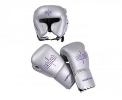 Перчатки боксерские Clinch Undefeated Russian Team серебристые C161RT