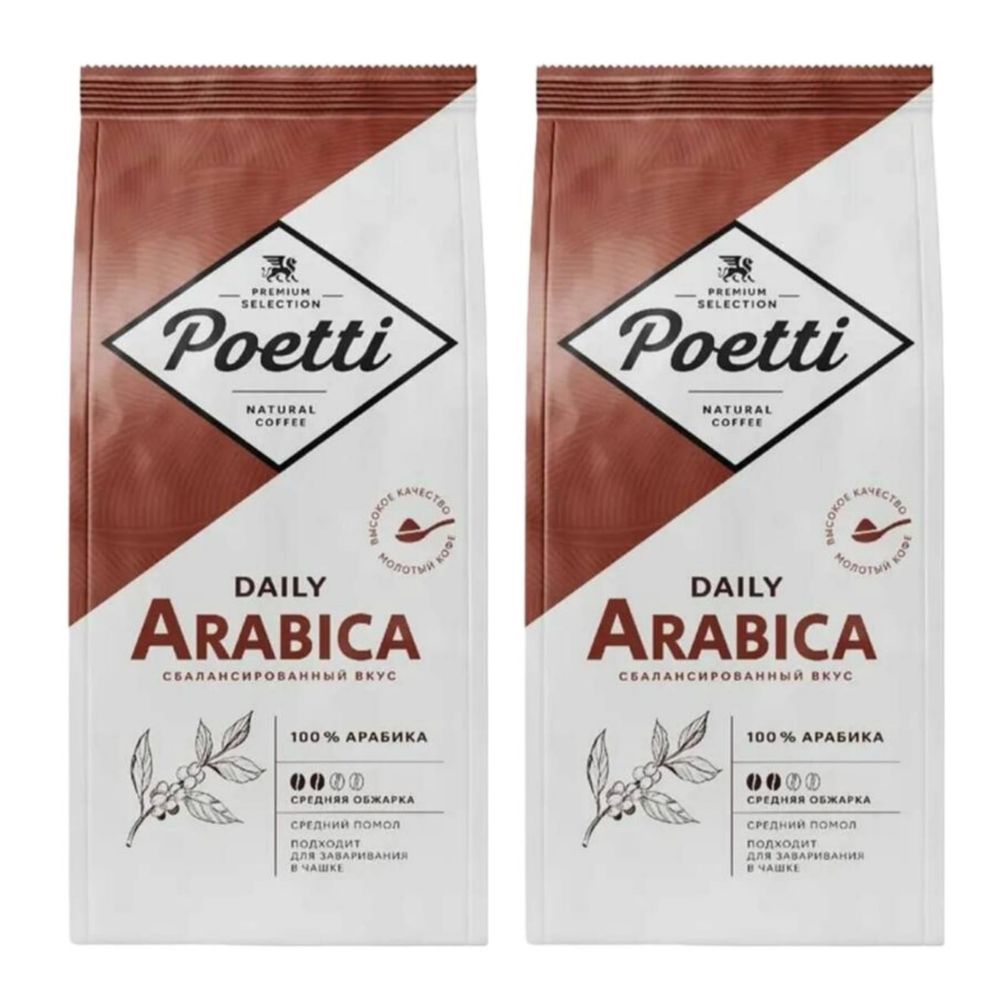 Кофе молотый Poetti Daily Arabica 250 г