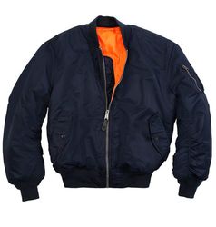 Куртка Бомбер - MA-1 Alpha Flight Jacket(т.синяя - r.blue)