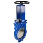 Knife gate valve Elephant GGG40-SS304-NBR-2W, body material - cast iron GGG40, knife material - stainless steel AISI 304, seal - NBR, handwheel operated