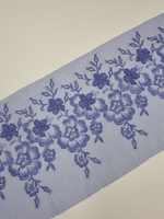 Вышивка на сетке 3D василек К770 правая