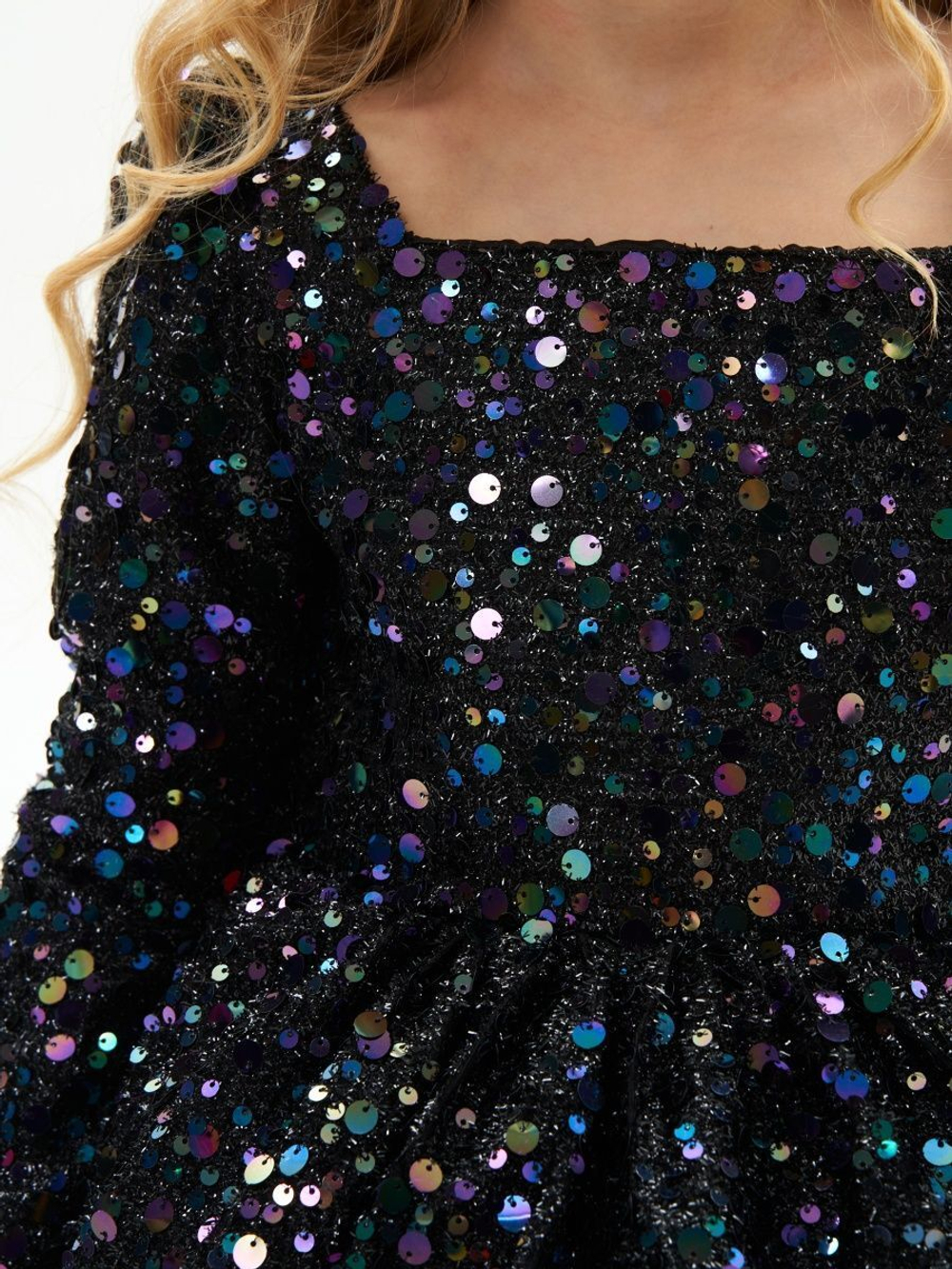 Нарядное новогоднее платье с пайетками Уэнсдэй