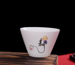 268023.4 Пиала ДАО "Спокойствие" h=3,6см, d=6см, 40мл, фарфор белый